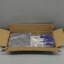 Heeyoo Dog Pooper Scooper, Dog Poop Tray and Rake Set, Pet Waste Removal Scoop with Long Adjustable Sectional Stainless Handles (Silver/Blue)