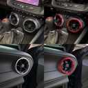for Camaro Accessories AC Knobs Air Conditioning Outlet Vent Cover Ring Decor for Chevrolet Camaro 2016 2017 2018 2019 2020, Red Interior Accessory Aluminum 4pcs
