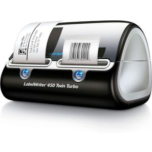 DYMO Label Printer | Label Writer 450 Twin Turbo Direct Thermal Printer Fast Printing Great for Labeling Filing Shipping Mailing Barcodes and More Home & Office Organization (1 Quarts (Pack of 1))