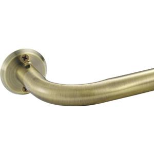 Room Darkening Curtain Rods for Windows, 28 to 148 Inches Splicing Construction Drapery Rod, 1" Adjustable Blackout Wrap Around Curved Curtains Rod, Wall Mounted Ceiling Mounted, Antique Bronze