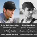 Skull Cap with Sun Visor - Moisture-Wicking Beanie for Cycling, Hiking - Cooling Short Under Helmet Liner for Men & Women (Green, L)