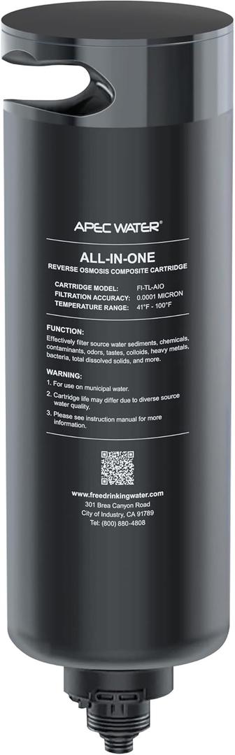 APEC WATER ROTL-AIO Replacement Filter Cartridge  600 GPD Reverse Osmosis Filter, All in One, Removes 99% of impurities (FI-TL-AIO)