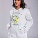 SweatyRocks Women's Drawstring Lemon Graphic Hoodies Fleece Sweatshirts Fall Fashion Pullover Sweaters (XL)