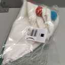 XAMSHOR 24 Inches Christmas Tree Skirt, Embroidered Burlap Xmas Tree Skirt with Colorful Pom Poms, Indoor Outdoor Holiday Decorations, White