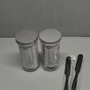 DWTS DANWEITESI Sourdough Starter Jar with Date Marked Feeding Band, Thermometer, Sourdough Fermentation Jar Scraper, Sewn Cloth Cover & Aluminum Lid, Sourdough Starter Kit Reusable(2pcs/24oz)