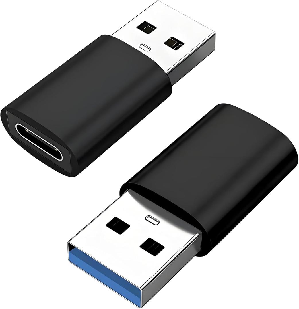 4 x USB to USB C Adapter, 3.0 USB OTG Adapter,QC 3.0 Fast Charging 5 Gbps Data Transfer, for MacBook, iPhone 15/16 Plus Pro Max, Laptop, iPad, Galaxy, AirPods, Xperia