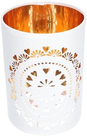 PRETYZOOM Cloth Lamp Shade, Metal Lampshade with Vintage Flower Carved Pattern, Modern Style Lampshade for Home Decor Retro Lampshade Table Lamp Floor Light Cafe Restaurant