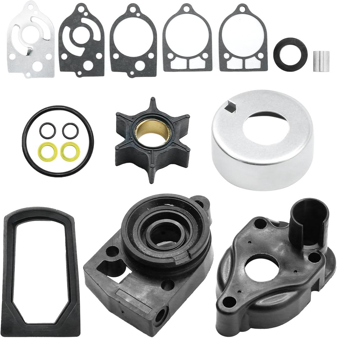77177A3 15 Pieces Set Water Pump Impeller Repair Kit, Replacement for Mercury Mariner Quicksilver 30 35 40 45 50 60 65 70 HP 2 Stroke Outboard, Replaces 46-77177A3