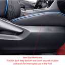 EKR Rav4 Seat Covers Custom Fit for Toyota Rav4(Gasoline) 2019 2020 2021 2022 2023 2024 2025 LE/XLE/XLE Premium/Limited,Leather Car Seat Cover Full Set for SUV,Faux Leather(Black with Blue Piping)