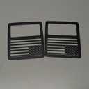 JeCar Metal Tail Light Guard Cover Compatible with Jeep Wrangler 2018-2023 JL Sport/Sports - Pair (Rugged Off Road) (Glossy black)