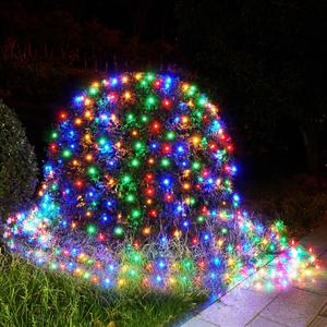 BlcTec Outdoor Christmas Lights 200 LED 8.4ft x 5.2ft Christmas Net Lights with 8 Modes, UL Certified, Timer, Connectable, Waterproof Design for Bushes, Shrubs Outdoor Xmas Decorations, Multicolor (Muticolor)