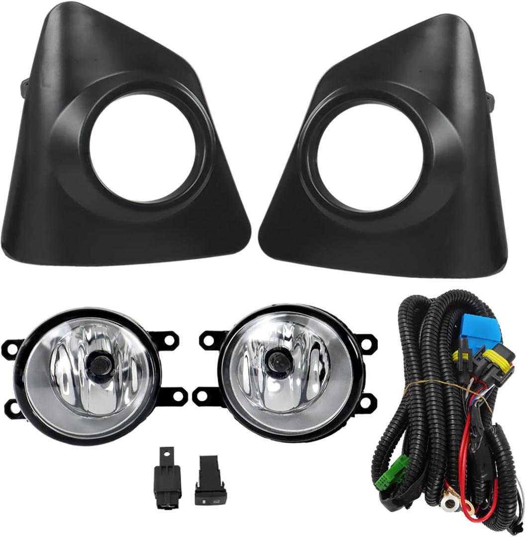 labwork Fog Lights Assembly Replacement for Corolla S SE 2014 2015 2016 Daytime Running Clear Lens Bumper Fog Lamp Left+Right Side (Passenger & Driver Side)