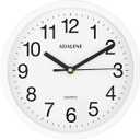 Adalene Modern Atomic Wall Clock Decorative - Automatically Sets Itself - Vintage Metal 10 Inch Large Wall Clocks Battery Operated for Office, Bedroom, Bathroom, Living Room Decor, Kitchen, Outdoor