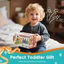 Learning Toys for Toddlers 2 3 4 Years, Musical Educational Farm Train Montessori Learning Toy with 6 Farm Animals and Farmer Learn, Key Unlock Fun, Easter Christmas Birthday Gift for Kids Boys Girls