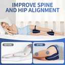 Alignment Pillows for Side Sleepers, Side Sleeper Leg Support,Hip Alignment Pillow for Legs/Hips/Buttocks/Back (Gray)