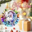Christmas Ornaments, Unicorn Ornament, Christmas Tree Ornaments, Xmas Decorations, Holiday Decorations, Gifts for Unicorn Lovers, Holiday Party Gifts, and Xmas Gift Ideas