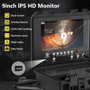 Sewer Camera 7mm 512Hz Self-Leveling 9" HD 1080P Drain Camera with 32G DVR