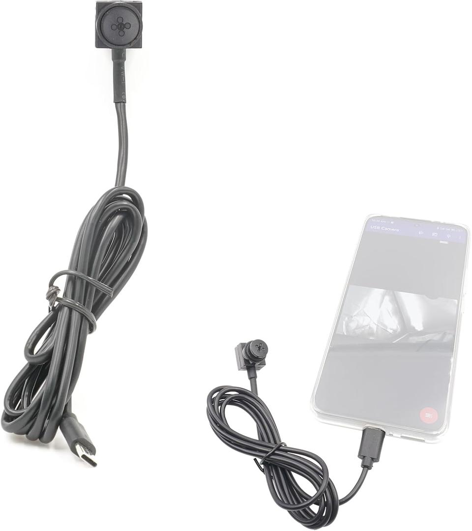 Button Camera 1080P Wearable External Phone Camera for Android Smartphone(Type-C only) Indoor and Outdoor Use