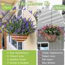 Waipfaru 36 Bundles Artificial Plants Outdoor,Fake Flowers UV Resistant Outdoor Fake Plants,Faux Lavender Shrubs for Window Garden Patio Hanging Planter Pathway Front Porch (Purple)