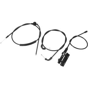 X AUTOHAUX 3pcs 51238240608 51238240609 51237197474 Front Center Rear Hood Release Cable for BMW 740i 2001 745i 745Li 02-05 750i 750Li 06-08 760i 04-06