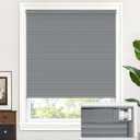 LazBlinds Cordless Cellular Shades, No Tools No Drill Blackout Honeycomb Shades Pleated Blinds for Windows, 28.5'' W x 48'' H, Dark Grey