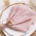 Dinner Cloth Napkins Set of 10,Gauze Napkins 100% Soft Cotton,Washable Spring Easter Cloth Napkins for Wedding Decorative Bridal Shower Family Everyday Use,40 * 40cm (16 * 16 inches),Dusty Pink