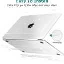 May Chen Case for MacBook Air 13/13.6-inch (M5/M4/M3/M2, 2022-2026 Models A3449 A3240 A3113 A2681), Lightweight | Closes Seamlessly | Ideal for Work Hard Shell Case, Clear Glitter
