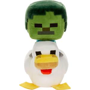 Mattel Minecraft Plush Zombie Chicken Jockey Toy, Collectible Stuffed Animal, 8-inch Soft Doll Inspired by Video Game Character