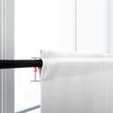 KOUFALL White Rod Pocket Blackout Tier Short Curtains 52x24 Inches Long