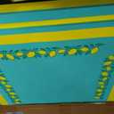 Floating Mahjong Table for Pool,32×32in Pool Float Game Board for Mahjong Poker Dominoes,Hot Tub Float Table with Tile Racks and Cup Holders for Adults,Summer Pool Party Accessories (Teal Lemon), 31.5 x 31.5 x 2.0 inches