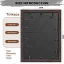 24x36 Poster Frame Walnut Brown. Curved Extra MDF Wide Edges with Black Backboard Vintage Poster Frame 24x36 inches for Gallery Wall Decor.