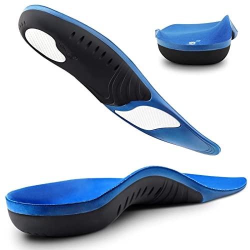 Plantar Fasciitis Insoles, High Arch Support Shoe Inserts Men Women, Orthotics Gel Running Insoles for Flat Feet - Arch Pain - Pronation - Metatarsalgia Pain Relief Heavy Duty Support(Trim to Fit) M