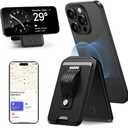 ESR HaloLock Magnetic Wallet with Adjustable Stand Grip, 3 Card Holder Phone Case, for iPhone 16, iPhone 16 Plus, iPhone 16 Pro, iPhone 16 Pro Max, MagSafe Accessories, Textured Black