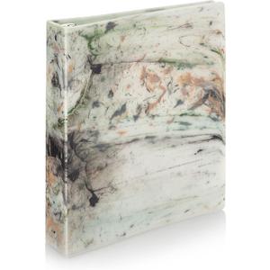 Carstens Limited Edition 2-Inch Green Marble Heavy Duty 3-Ring Binder  Side Opening, Waterproof, Durable Plastic, No-Gap Rings, Holds 300 Sheets, BPA-Free, Made in USA (2843-3R) (Individual)