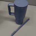 Simple Modern 30 oz Trek Tumbler with Handle and Straw Lid | Cup Holder Friendly Insulated Stainless Steel Travel Mug | Blue Dune