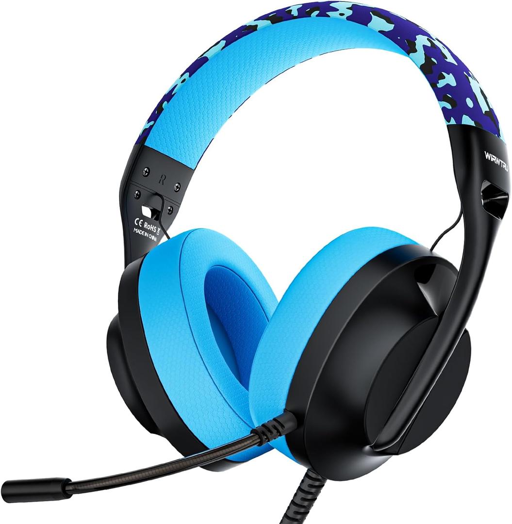 S30 Gaming Headset with Microphone,198g Lightweight Design, Wired Gaming Headphones for Xbox, Xbox Series X|S, PS5, PS4, Switch, PC, Noise Cancelling Mic, Soft Earmuffs (Blue)