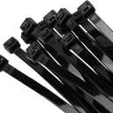 12 inch Black Zip Ties Heavy Duty 80 PCS, 250 LBS Ultra Exclusive Strong Plastic Wire Ties, Large Cable Ties Extra Long Tie Wraps, Indoor and Outdoor UV Resistant