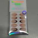 BTArtbox French Tip Press On Nails, Short Almond Supremely Fit & Natural Glue On Nails with Nail Glue, Reusable Stick On Nails in 16 Sizes - 32 Soft Gel Fake Nails Kit, Morning Coffee