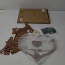 Rustic Heart Wedding Guest Book Alternative with Pen 70 Pcs Wooden Tree Sign Wedding Reception Guest Book Drop Box with Picture Frame for Anniversary Party Decor Valentine Gift