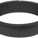 Ash & Ember 46" Outside Dia Steel Fire Pit Liner x 41" Inside - 4 Panel Liner 1.5mm Thick Steel, DIY Above or In-Ground Outdoor Fire Pit, High Temperature Finish, Portable Wood Burning Fire Ring