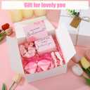 81 Pcs Bridesmaid Proposal Gift Jewelry Box Including Bridesmaid Bridal Hairband Sunglasses Powder Puff Bridesmaid Cards Gift Box for Wedding Pink