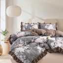 Oli Anderson King Comforter Set, Ruffle Floral Bedding Set, 3 Pieces, Brown
Vintage Botanical Print, Farmhouse Cottagecore, Soft Lightweight Flowers Comforter, All Season, Pillowcases