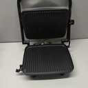 Hamilton Beach Panini Press Sandwich Maker & Electric Indoor Grill with Locking Lid, Opens Wide to Fit Any Thickness for Quesadillas, Burgers & More, Nonstick 8" x 10" Grids, Chrome (25460AG)