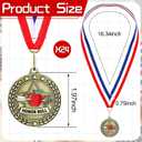 Tondiamo 24/48 Pcs Award Medals Bulk Gold Medals Bulk with Neck Ribbons 2 Inch Metal Award Trophies for Sports Party Team Tournaments Match Participation Winner Prizes Gift