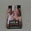 Dynooper Electric Milk Frother Handheld: Rechargeable 3 in 1 - LED Digital Display with 3 Speeds Portable Stainless Steel Drink Foam Mixer - Charcoal Black