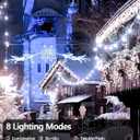 6 Pack 600 LED Solar String Lights for Outside, Solar Christmas Lights Outdoor with 8 Lighting Modes, Waterproof Green Wire Solar Powered Tree Light for Xmas Party Yard Garden Decorations (Cool White)