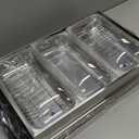 Nutrichef Professional Stainless Steel Buffet Warmer Server with 3 Trays | Portable Hot Plate Food Warmer Station for Parties & Events | Easy to Clean | 3 See-through lids | Max Temperature 175F