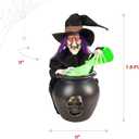 Haunted Hill Farm 1.8-Ft. Witch Pouring Potion Tabletop Animatronic