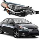 munirater Headlight Assembly for Corolla 2017 2018 2019 L/LE/LE/CE Right Headlamp Passenger Side 81110-02M70