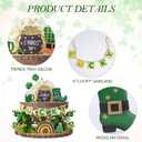 WDS WONDROUS St Patricks Day Decorations 6-Piece Set, Wooden Beer Mug Rainbow Gold Pot Boot Shamrock Hanging Ornaments with Lucky Banner for Wall Door Party Home Decor Spring Decor